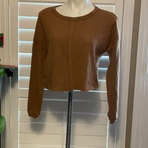 Belle Du Jour Tan Long Sleeve Sweatshirt